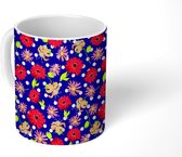 Mok - Koffiemok - Bloemen - Stippen - Patronen - Mokken - 350 ML - Beker - Koffiemokken - Theemok