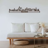 Skyline Wijchen Notenhout 90 Cm Wanddecoratie Voor Aan De Muur Met Tekst City Shapes