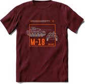 M18 Hellcat leger T-Shirt | Unisex Army Tank Kleding | Dames / Heren Tanks ww2 shirt | Blueprint | Grappig bouwpakket Cadeau - Burgundy - S