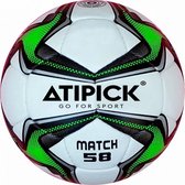 voetbal 58 cm rubber wit/zwart