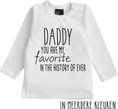 Favorite daddy longsleeve shirt 68 Wit/Zwart