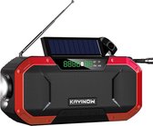 Temz® Solar Noodradio - Survival radio - Opwindbare radio - Solar opwindbaar - Solar Radio - Noodpakket rampenrugzak - Noodradio Opwindbaar - Dynamo Radio - met zaklamp en 5000 mAh powerbank 