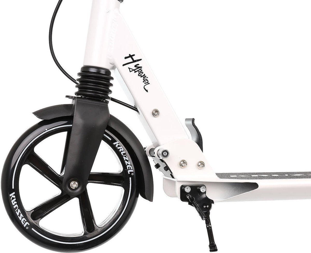 Kruzzel Hyperion City Scooter - Step voor volwassenen - Opvouwbaar - Vering - Schijf rem - 100kg - Autoped - Grote wielen - Wit — afbeelding 4