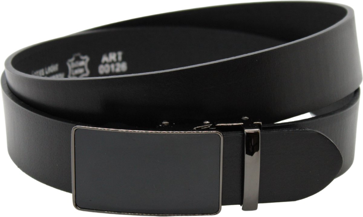 Fana Belts Heren riem automatische gesp zwart - Riem met klik sluiting - Broekriem klik systeem - Riemmaat  95- Golf riem