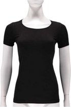 T-shirts dames bamboe ronde hals zwart 2 stuks maat XL