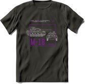 M18 Hellcat leger T-Shirt | Unisex Army Tank Kleding | Dames / Heren Tanks ww2 shirt | Blueprint | Grappig bouwpakket Cadeau - Donker Grijs - XL