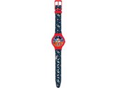 horloge Mickey Mouse junior 22,5 cm donkerblauw/rood