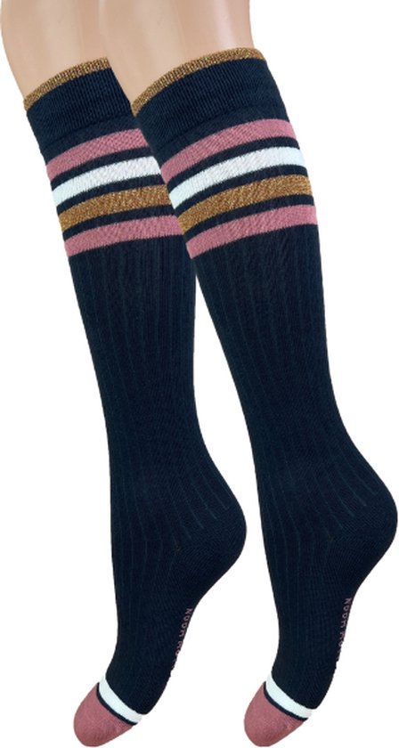 Bas Filles - Rayé - Glitter - Bronze - Taille 23-26