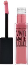 Maybelline Vivid Matte Liquid Lipstick - 10 Nude Flush - Lippenstift - Matte - Roze - 3.3 g