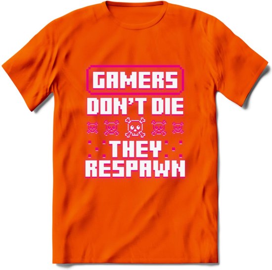 schot strottenhoofd mezelf Gamers don't die pixel T-shirt | Neon Roze | Gaming kleding | Grappig game  verjaardag... | bol.com