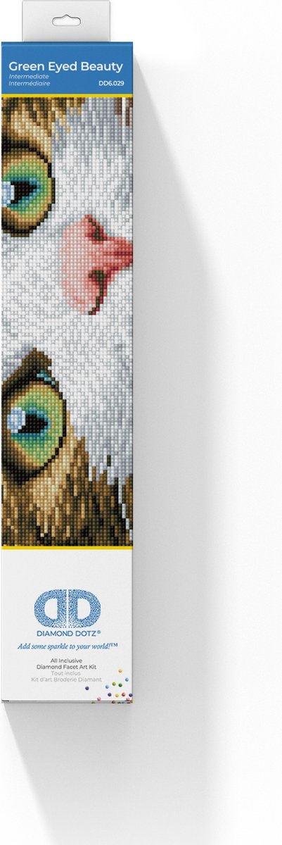 DIAMOND DOTZ Green Eyed Beauty - Diamond Painting - 11.904 Dotz - 43x35 cm — afbeelding 4