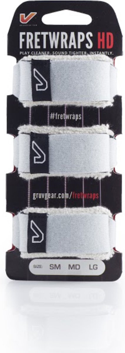 Gruv Gear Fret Wraps HD Stone White Large, 3er Pack - Accessoire voor gitaren