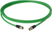 Klotz Word Clock/VIdeokabel BNC Male 75 Ohm, 3m, Neutrik, groen - Coaxiale kabels