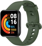 Siliconen Smartwatch bandje - Geschikt voor Redmi Watch 2 - Lite siliconen bandje - groen - Strap-it Horlogeband / Polsband / Armband