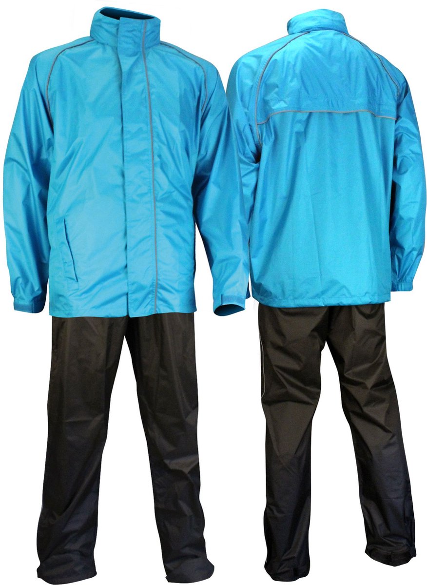 Ralka Regenpak - Comfort - Azuurblauw/Antraciet - S