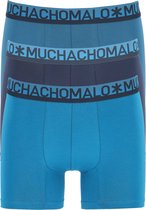 Muchachomalo heren boxershorts (3-pack) - cotton solid - 3 tinten blauw - Maat: L