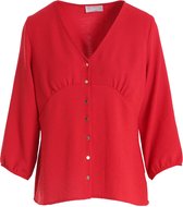 Cassis Dames Effen hemd met knopen - Blouse - Maat 42