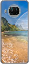 Geschikt voor Xiaomi Mi 10T Lite 5G hoesje - Een mooie regenboog bij Tunnels Beach op Hawaii - Siliconen Telefoonhoesje