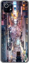 Geschikt voor Xiaomi Mi 11 hoesje - Bovenaanzicht van Times Square in New York - Siliconen Telefoonhoesje