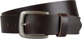Ceintures fana de Riem marron en Cuir - Ceinture Jeans - Pantalon Ceinture - Cuir de vache - Taille 125 cm - Riem large - cadeau pour les hommes