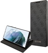 Guess Logo Boekmodel hoesje Samsung Galaxy S22 Ultra - Grijs