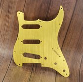 Gitaar SSS Slagplaat - Voor Rechtshandige Stratocaster Guitar - Pickguard - Slagplaten Sticker - Met 11 Gaten - Aluminium - Goud