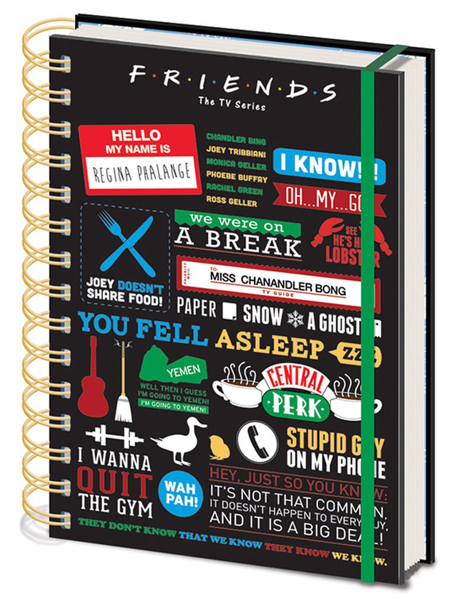 Pyramid International Notitieboek Friends A5 Karton Zwart