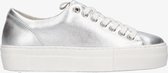 Tango | Megan fat 2-f silver leather sneaker - white sole | Maat: 41