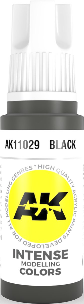 Black Acrylic Modelling Color - 17ml - AK-11029