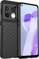 OnePlus 10 Pro Hoesje - Mobigear - Groove Serie - TPU Backcover - Zwart - Hoesje Geschikt Voor OnePlus 10 Pro