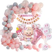 Babyshower 33-delig - Babyshower versiering - Babyshower meisje - Babyshower ballonnen - Babyshower slinger - Babyshower decoratie - Mom to be - Its a girl - Babyshower