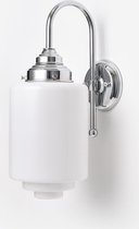 Art Deco Trade - Wandlamp Getrapte Cilinder Medium Meander Chroom