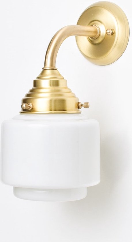 Art Deco Trade - Wandlamp Getrapte Cilinder Small Meander Messing