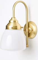 Art Deco Trade - Wandlamp Schoolbol Small Meander Messing