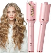 Automatische krultang - krultang - roterend - professionele krultang - stylingtools - voor krullen - golven - keramisch krullend - magische haarkruller - groen