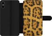Bookcase Geschikt voor iPhone XS Max telefoonhoesje - Luipaard vacht - Met vakjes - Wallet case met magneetsluiting