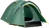Tente Outsunny pour 3-4 personnes 190T Tente de camping avec piquets Tente dôme en fibre de verre A20-174
