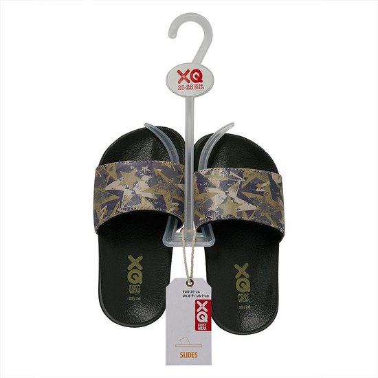 XQ Footwear - Slippers - Army - Groen - Maat 35/36