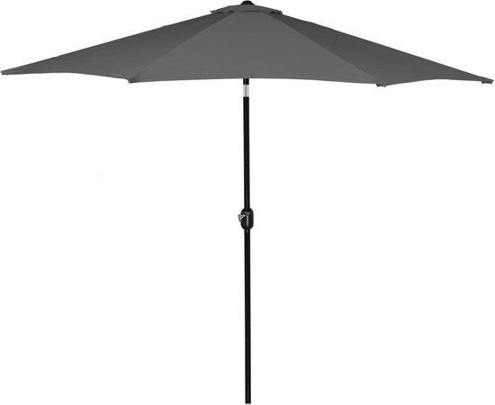 Springos Parasol | Parasols | Kantelbaar | Met ventilatie | Antraciet | Ø 300 cm