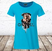 T-shirt Chan blauw -James & Nicholson-146/152-t-shirts meisjes