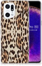 TPU Silicone Hoesje OPPO Find X5 Pro Telefoonhoesje Leopard