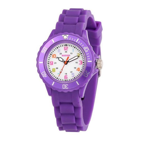 Excellanc Kinderhorloge politie siliconen armband leren horloge analoog