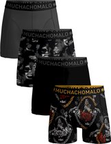 Muchachomalo-4-pack onderbroeken voor mannen-Elastisch Katoen-Boxershorts