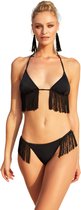 No Gossip Driehoekige bikiniset met strikband en zacht borstkussen BLACK 38