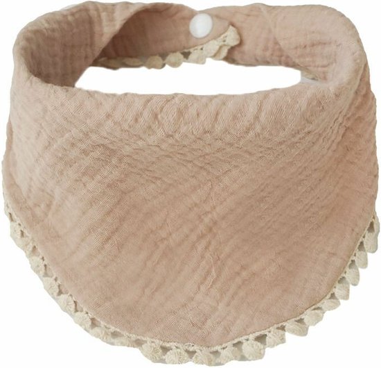MINIIYOU - 6 stuks - Hydrofiele Bandana Slabbetjes Meisje Franjes - Roze Geel - Beige van MINI — afbeelding 5
