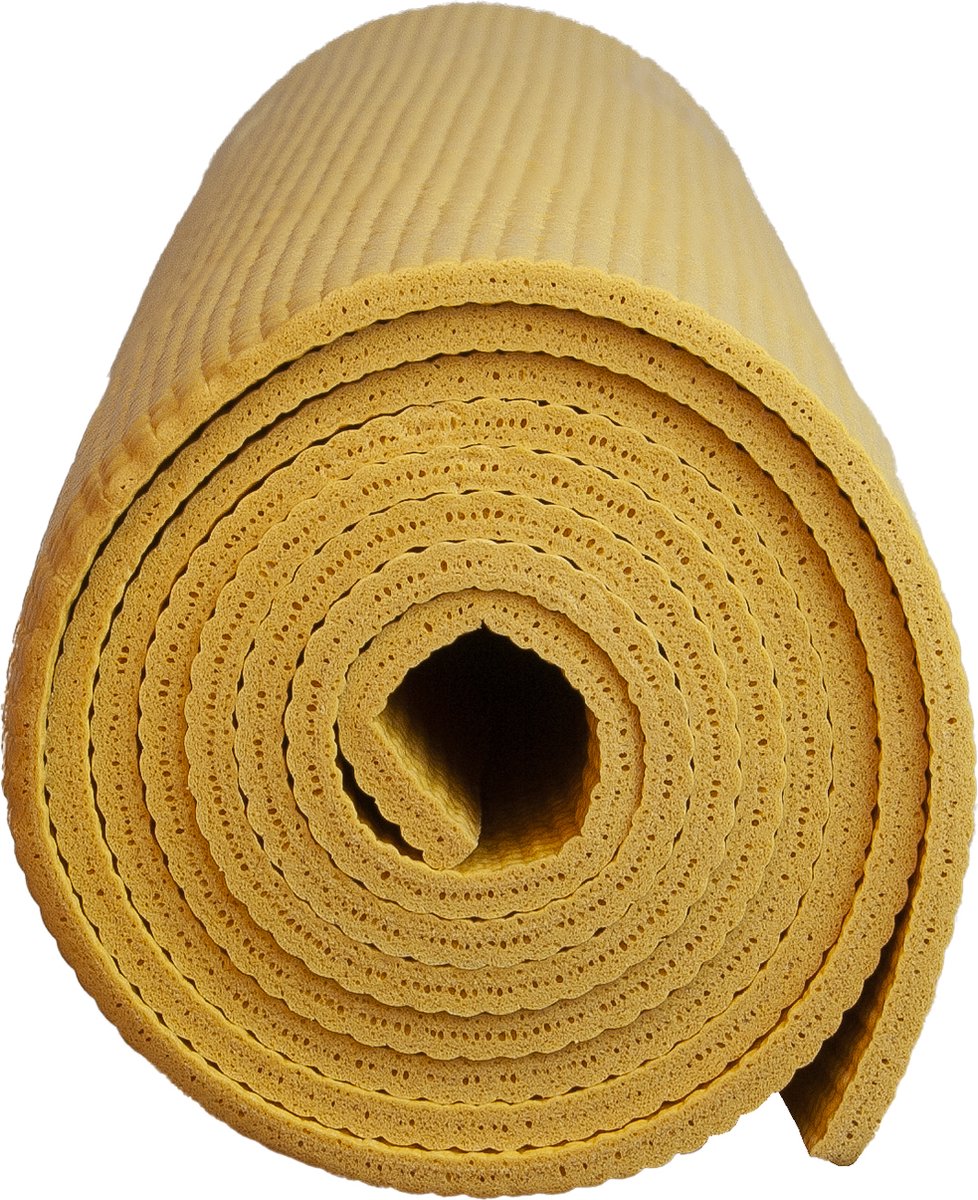 Senz Sports Yogamat Premium - 180 x 60 x 0.6 cm - Geel met print thumbnail 5