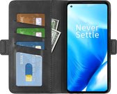 Oppo Reno 8 Lite Hoesje Portemonnee Book Case Kunstleer Zwart