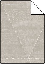 Proefstaal Origin Wallcoverings behang metalen driehoeken warm zilver - 347590 - 26,5 x 21 cm