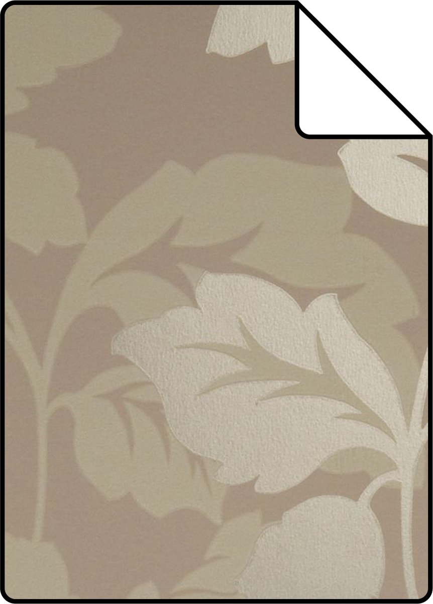 Proefstaal Origin Wallcoverings behang bladeren bruin - 26.5 x 21 cm - 307105-S