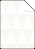 Proefstaal Origin Wallcoverings behang grafische driehoeken glanzend wit - 347695 - 26,5 x 21 cm